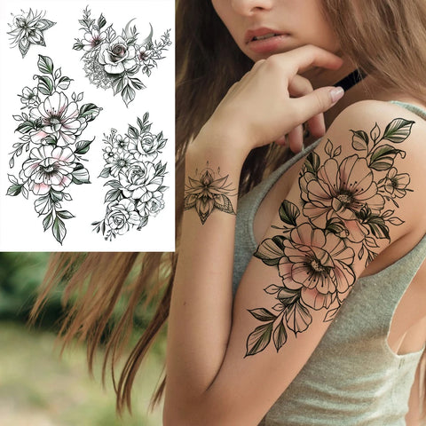 Sexy Flower Temporary Tattoos