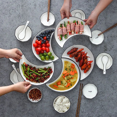 5PCS Ceramic Plate Set