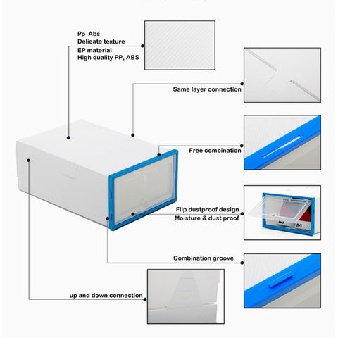 6PCS Transparent Shoe Box