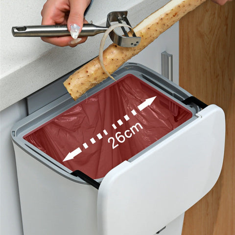 Sliding Lid Hanging Kitchen Trash Can