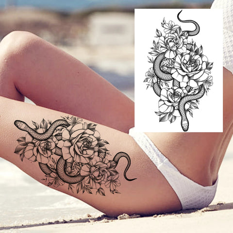 Sexy Flower Temporary Tattoos