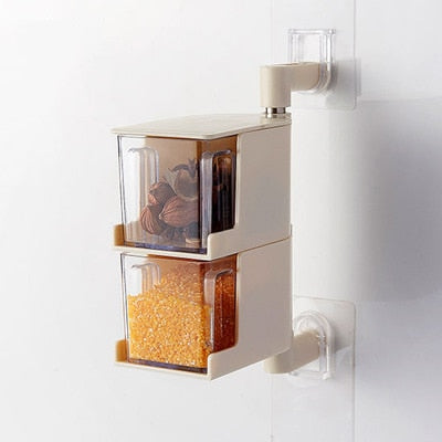 Multi-Tier Rotating Spice Jar Rack