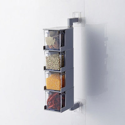 Multi-Tier Rotating Spice Jar Rack