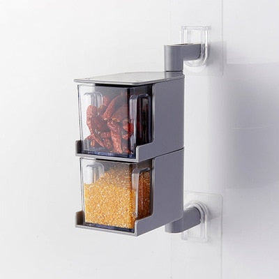 Multi-Tier Rotating Spice Jar Rack