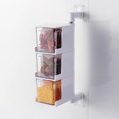 Multi-Tier Rotating Spice Jar Rack