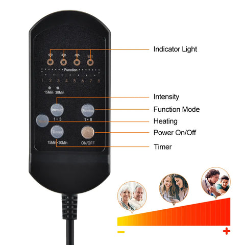 Heating Vibrating Back Massager Pad