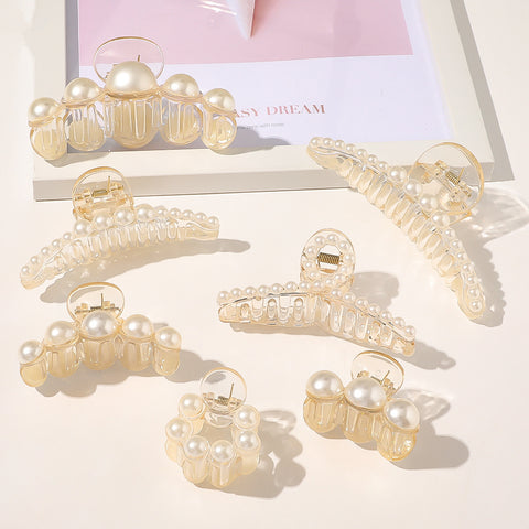 Pearls Hair Claw Clip