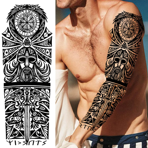 Arm Sleeve Temporary Tattoos