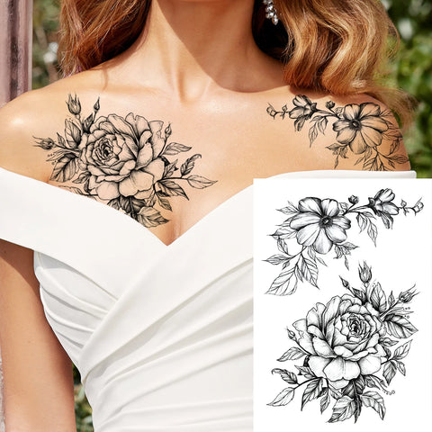 Sexy Flower Temporary Tattoos
