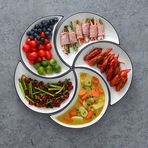 5PCS Ceramic Plate Set
