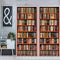 2pcs/set Book Shelves Wallpaper