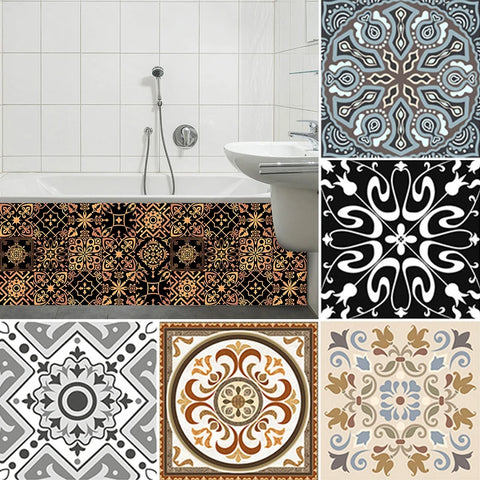 10PCS Retro Waterproof  Tile Stickers