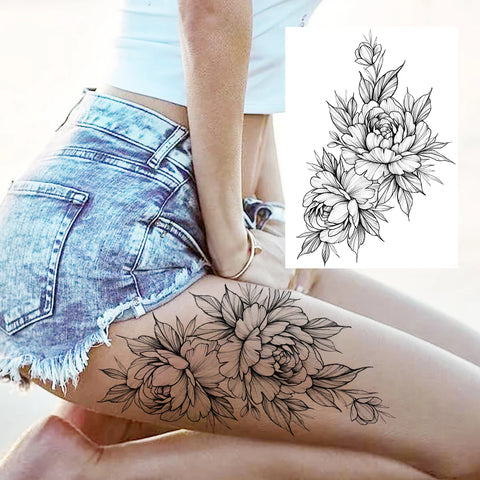Sexy Flower Temporary Tattoos