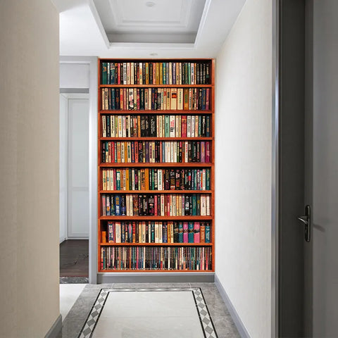 2pcs/set Book Shelves Wallpaper