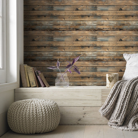 Wood Self-adhesive Wallpaper