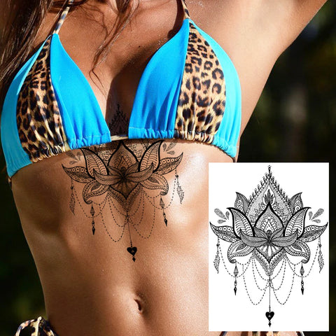 Sexy Flower Temporary Tattoos