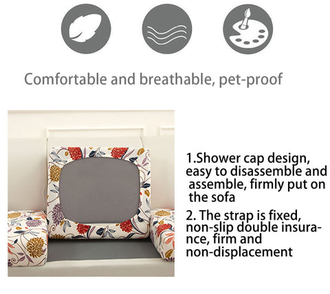 Printed Sofa Seat Cushion Cover