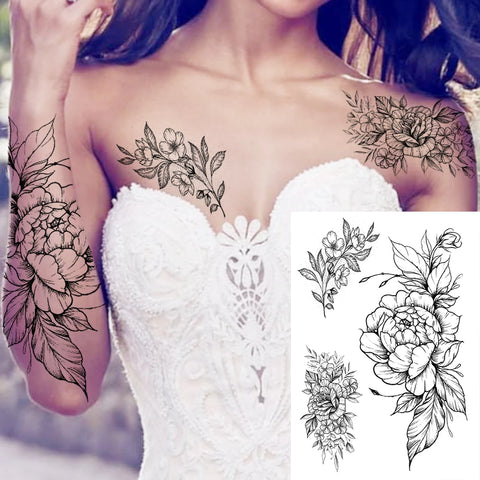 Sexy Flower Temporary Tattoos