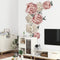 Large Pink Peony Flower Wall Stickers