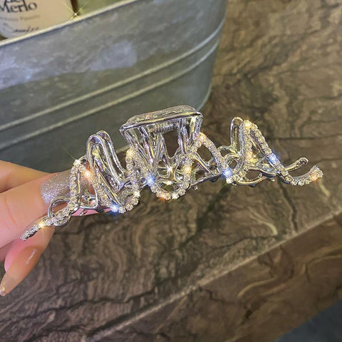 Rhinestone Metal Hair Claw
