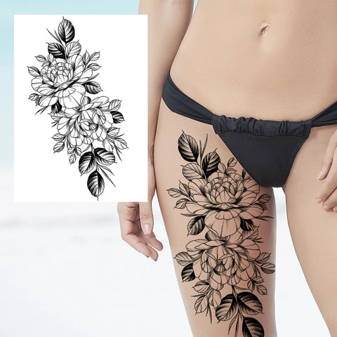 Sexy Flower Temporary Tattoos