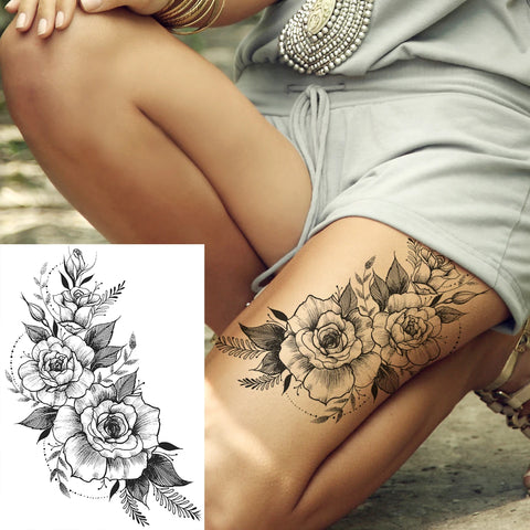 Sexy Flower Temporary Tattoos