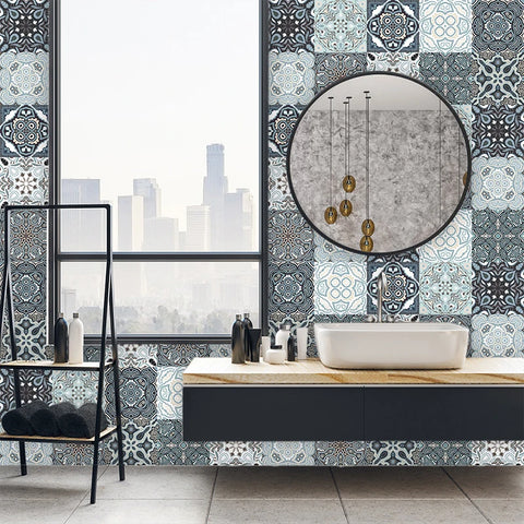10PCS Retro Waterproof  Tile Stickers