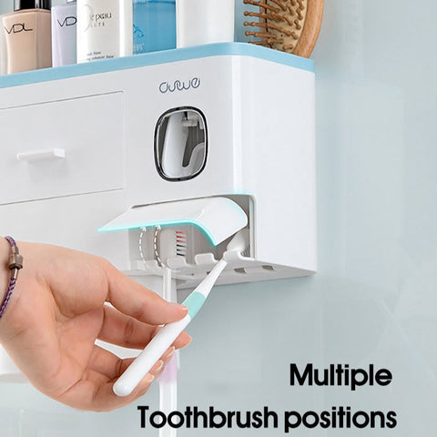 Wall-mounted Toothbrush Holder Toothpaste Squeezer