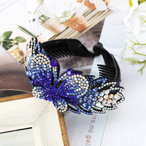 Rhinestone Flower Bun Hairpin