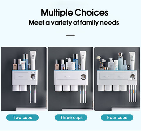 Wall-mounted Toothbrush Holder Toothpaste Squeezer