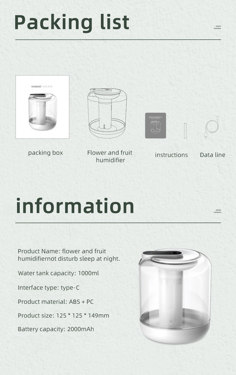 Rechargeable Intelligence Touch Oil Diffuser Humidifier