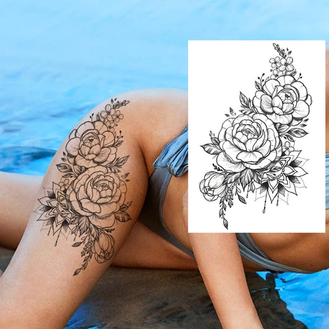 Sexy Flower Temporary Tattoos