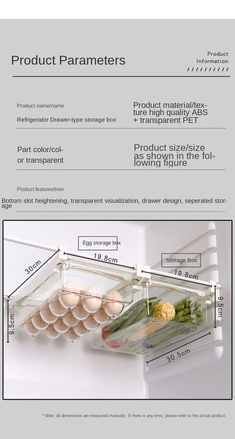 Egg Fruit Vegetable Fridge Organizer