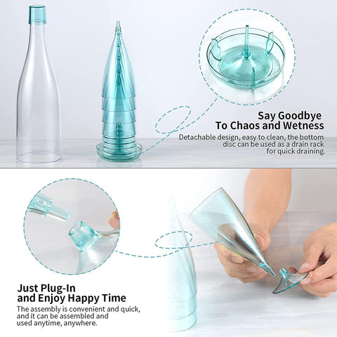Champagne Glasses Bottle Set