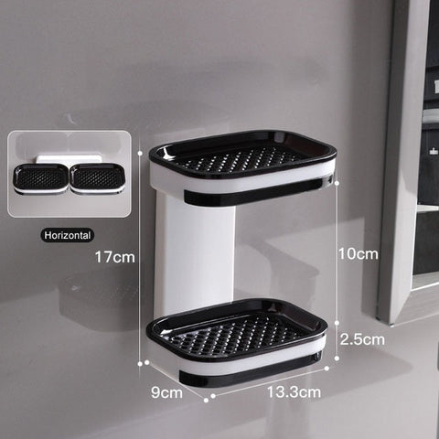 Wall Mounted Double Layer Soap Rack