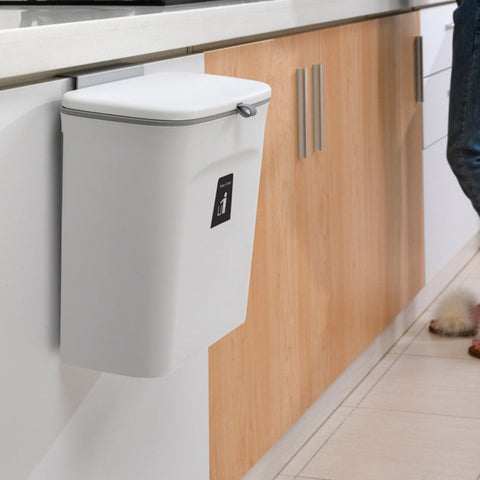 Sliding Lid Hanging Kitchen Trash Can