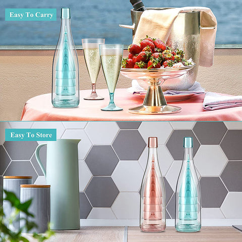 Champagne Glasses Bottle Set