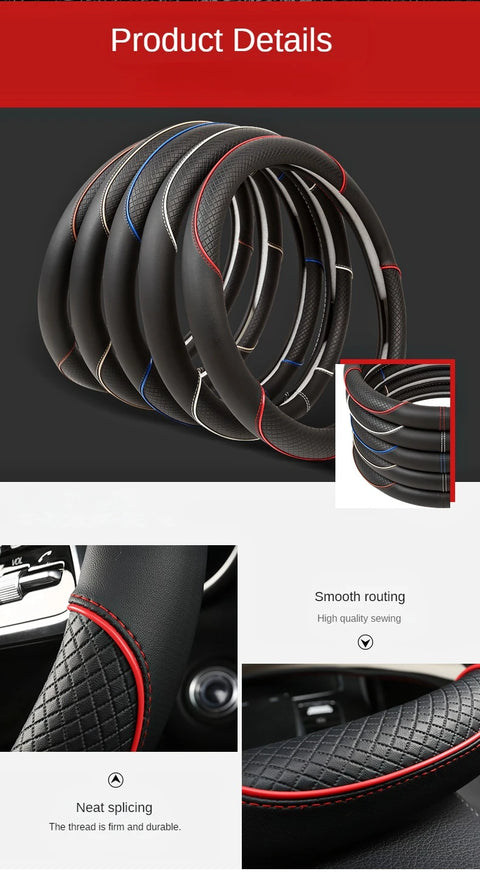 Leather Steering Wheel Cover