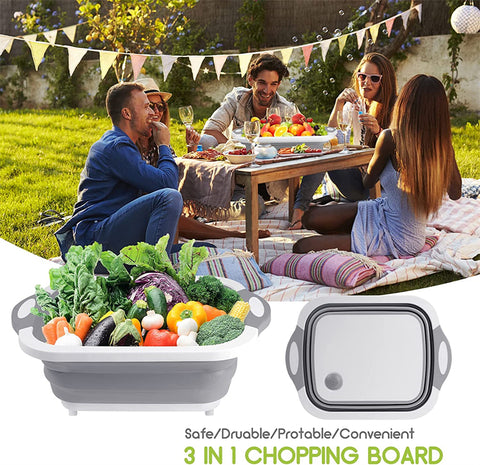 3 in 1 Collapsible Cutting Board