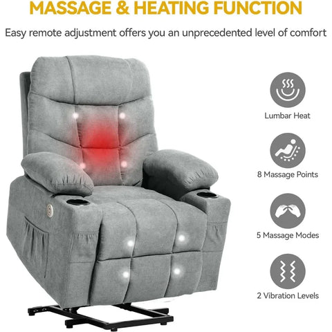 Massage Power Lift Recliner Chair