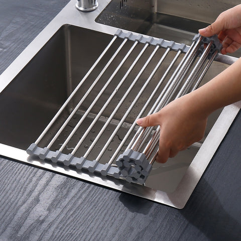 Stainless Steel Rolling Sink Drainer