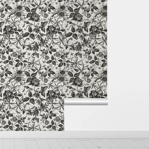 Gold Butterfly Leaf Wallpaper