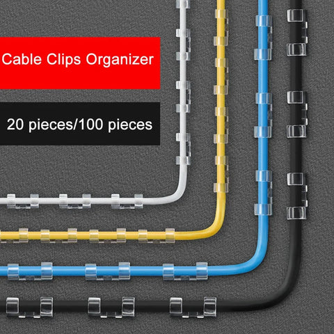 20PCS 3 Sizes Cable Clips Organizer