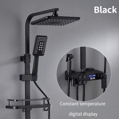 Smart Black Gold Shower Set