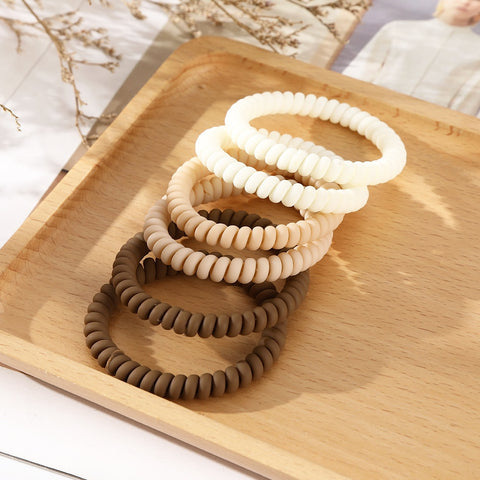 6PCS Spiral Hair Ties