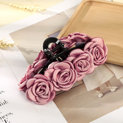 40 Styles Plush Synthetic Fabric Flower Hair Claw
