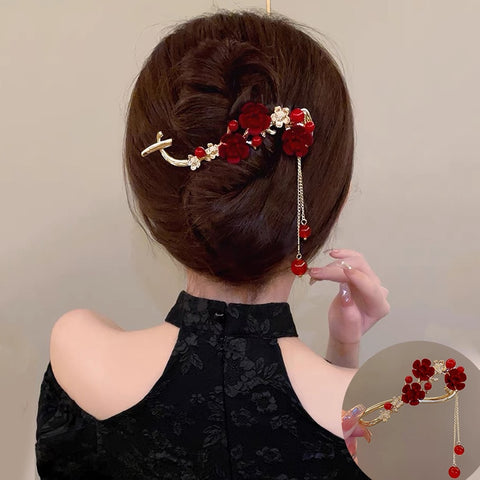 Elegant Rhinestone Metal Hair Pin