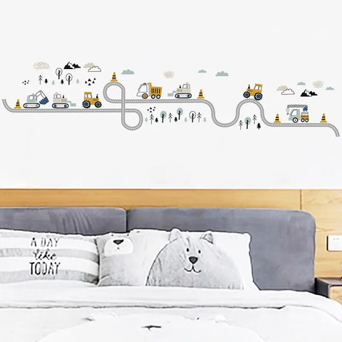 Traffic Track Cars Truck Wall Stickers