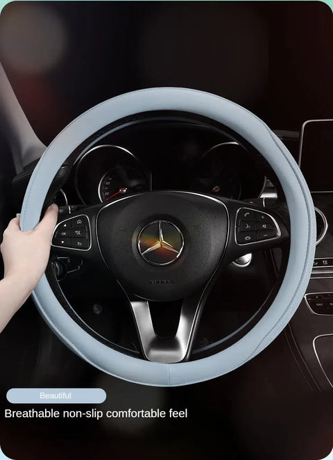 Leather Steering Wheel Cover