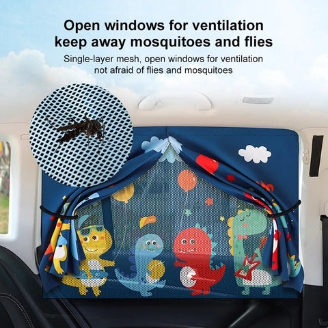 Cartoon Car Sun Shade Curtain